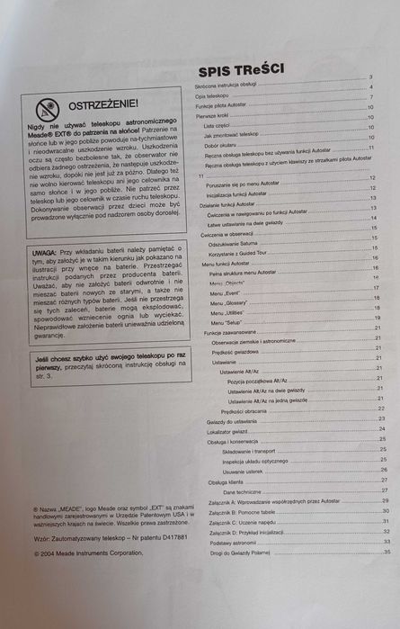 Teleskop astronomiczny EXT-70AT