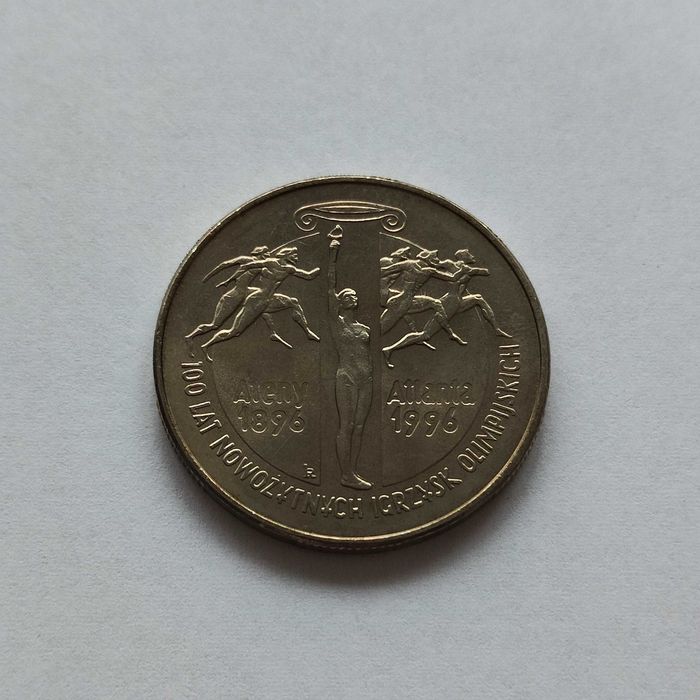 Moneta 2zł nordicgold 100 lat nowożytnych igrzysk olimpijskich r. 1995