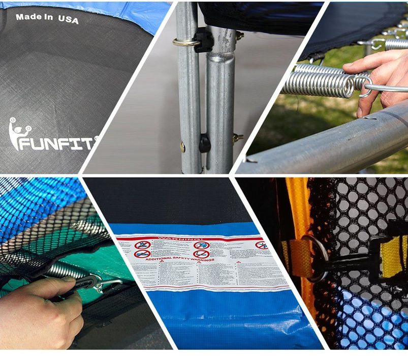 Батут183см 252см 312см 374см драбинкою, накладений платіж, без передоп