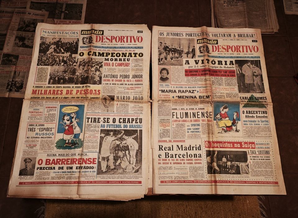 Lote de jornais Mundo Desportivo