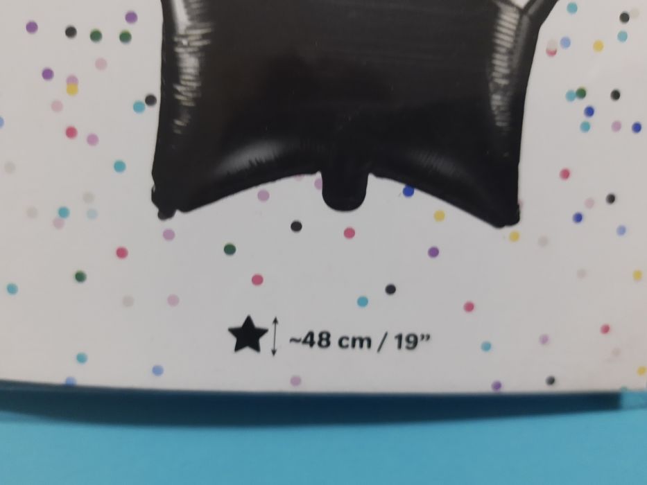 Czarny balon gwiazdka 48 cm