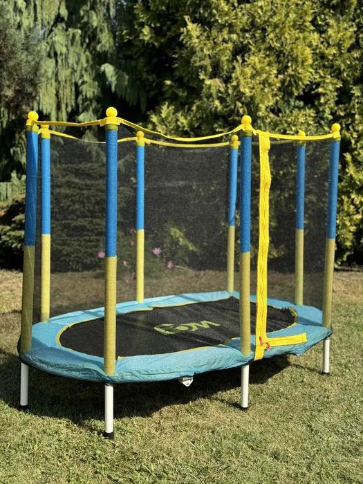 Батут манеж 170x107 см овальний з сіткою WCG Oval