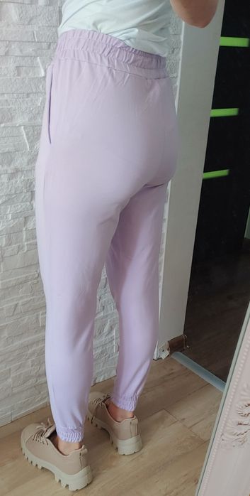 Spodnie dresowe lilowe bawelna nowe