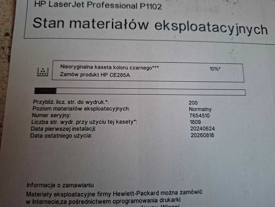 Drukarka Hp Laserjet P1102