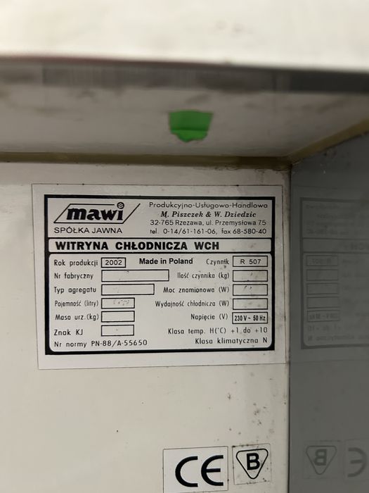 Lada chlodnicza, witryna