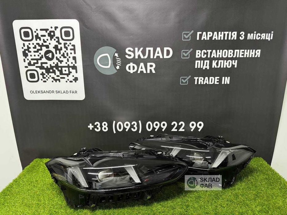 Передні фари BMW M3 M4 G22 2024+ LCI SHADOW LED Фари БМВ 3 БМВ 4 Г22 рест чорні лед - Гарантія 3 місяці, trade in, встановлення