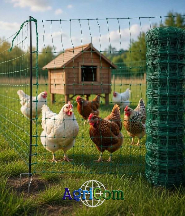 Siatka elektryczna dla drobiu, 50 m, 122 cm, podw. szpic zielony Kerbl