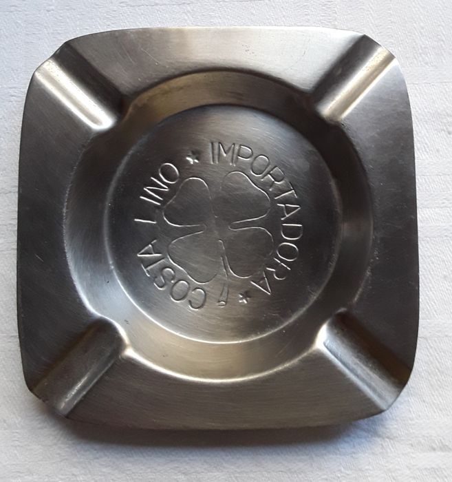 Cinzeiro quadrado em inox com publicidade