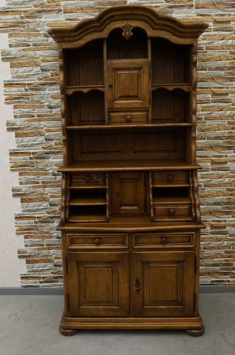 Sekretarzyk dębowy lity dąb biurko z nadstawką szer. 92 cm  (p-1078)