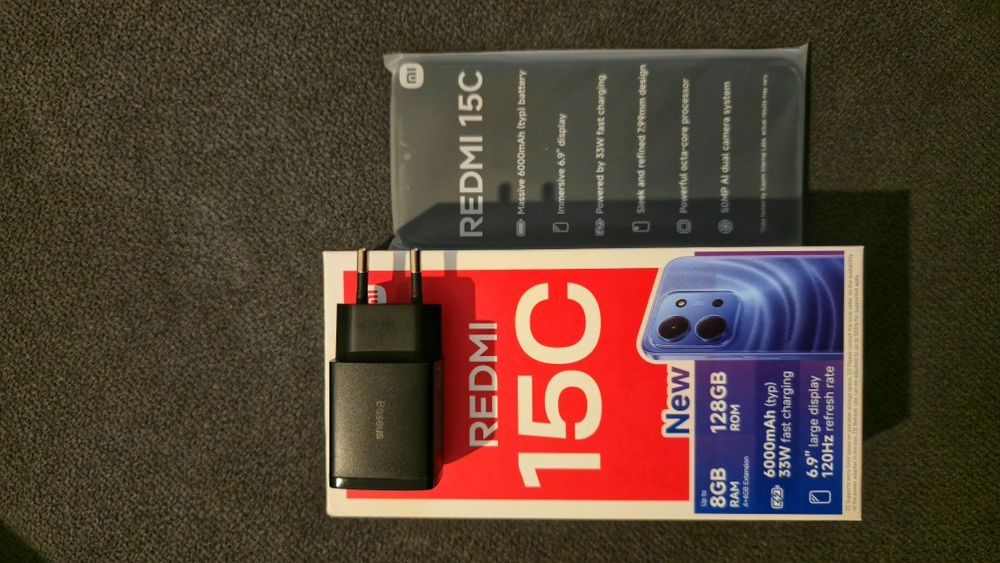 REDMI 15C 8GB/128 GB,50 MPX,NOVO ,carregador  duplo oferta