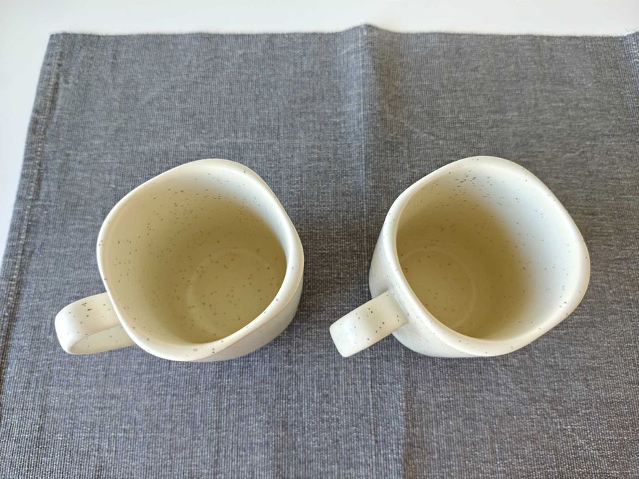 Nowe Kubki Ceramiczne Nakrapiane (Komplet 2 szt.)