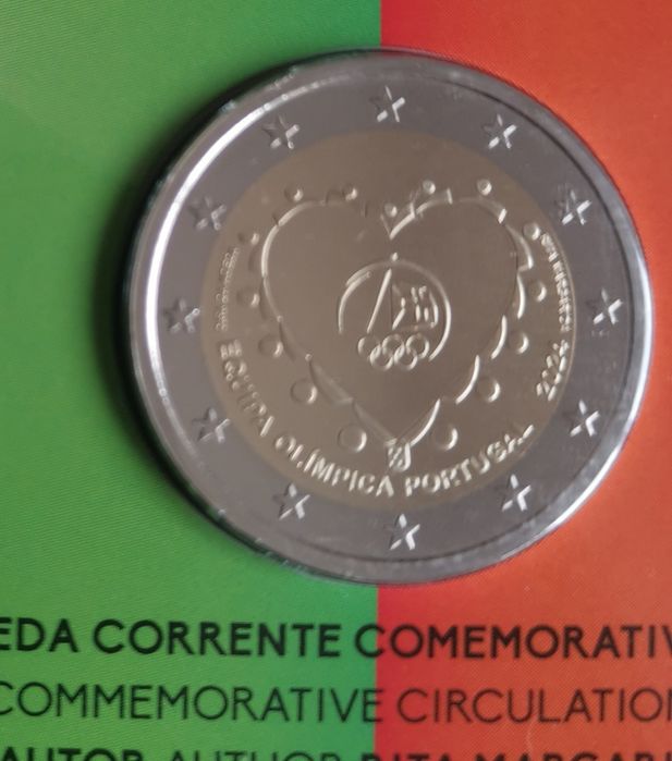 Moeda proof comemorativa 2 € "Equipa Olímpica Portugal"