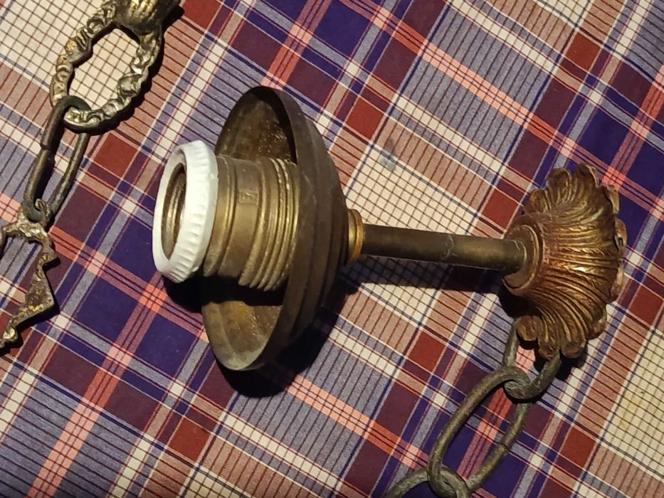 Copos tecto acessorios apliques antigos bronze lustres candeeiros