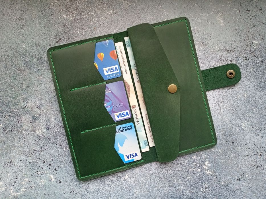 Шкіряний гаманець кошелек портмоне лонгер кожаный бумажник купюрник