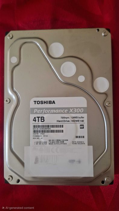 Disco HDD Toshiba X300 4TB 3.5 SATA 7200rpm 128MB - HDWE140