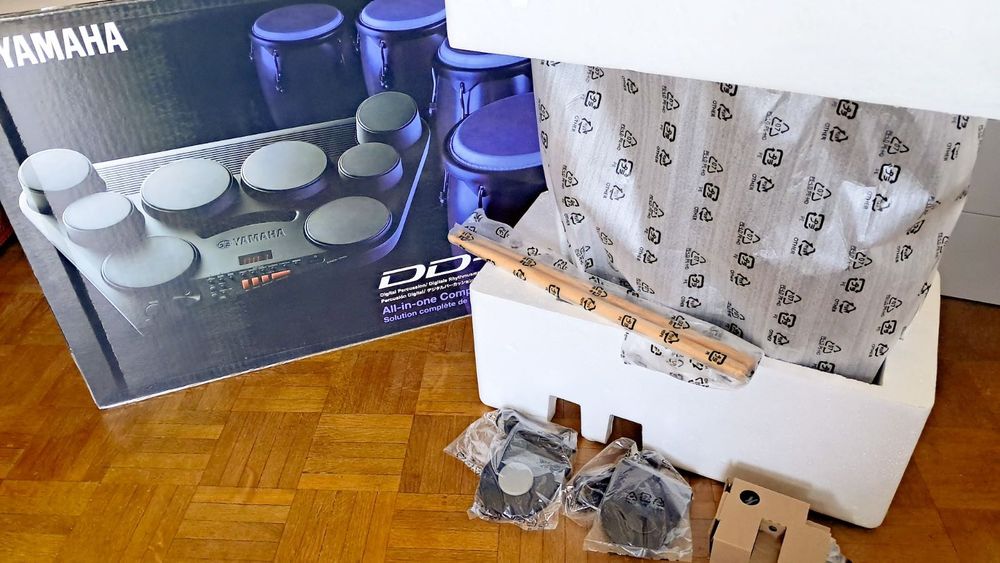 Bundle Yamaha DD-75 (bateria digital compacta) + Suporte de Tarola + Adaptador MIDI