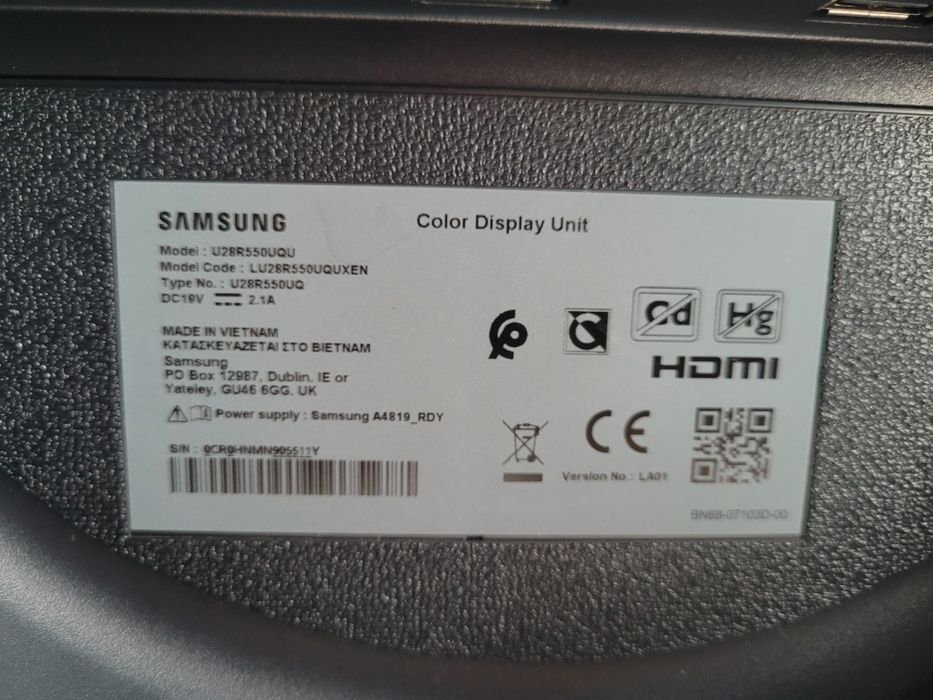 4K Monitor SAMSUNG 28 cali U28R550UQU Stan idealny