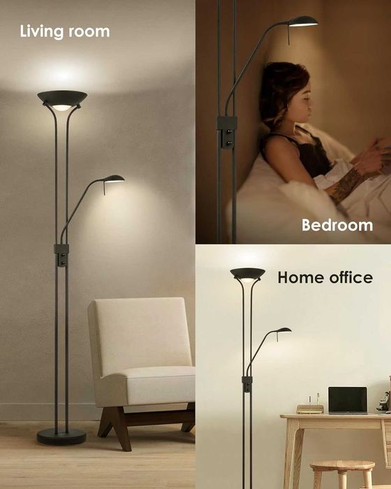 Nowa stojąca lampa / lampka / LED / metalowa / ściemniająca !W419!