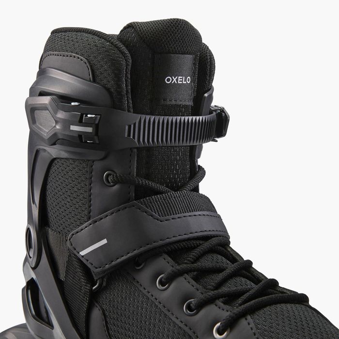 Patins em Linha Adulto FIT100 Preto/Prateado