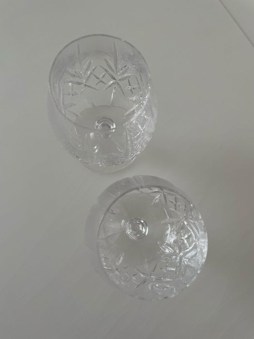 Conjunto: Jarro de cristal e copos