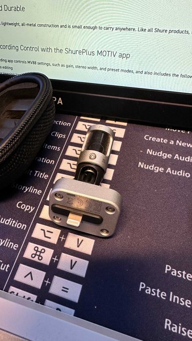 Microfone Shure MV88 para iOS