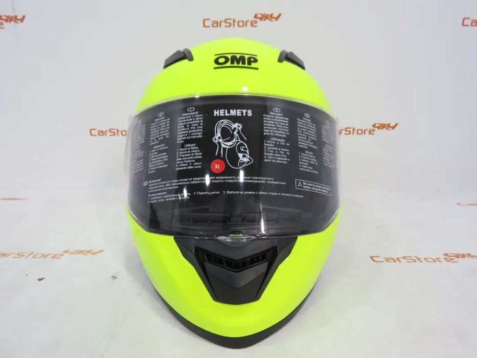 Capacete OMP Circuit EVO Preto Matte + Amarelo + Branco