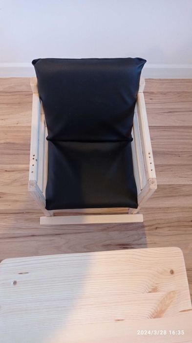 Zaimpregnowany Drewniany stolik i krzesełko do karmienia 2w1 Handmade,