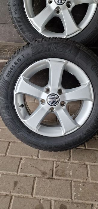 alufelgi+opony continental 195/65 r15 et50 vw golf vi touran  caddy