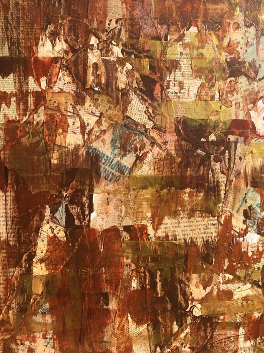 Quadro Pintura abstrato “Brown paradise” - 60x80 cm