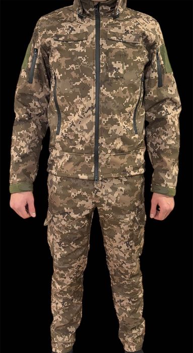 Тактический костюм военный Мультикам Пиксель Softshell Софт Шел Лучший