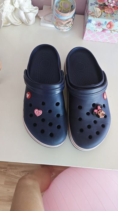 Crocsy granatowe buty Crocs gumowe chodaki mule granatowe 42