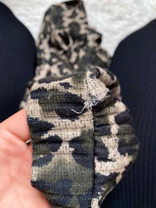 Nowe spodnie z metką z WADĄ zara S beżowe centki z szerokimi nogawkami