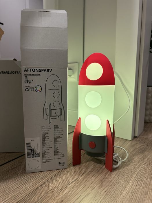 Nowa lampka rakieta Ikea led do pokoju dziecięcego lampa Aftonsparv