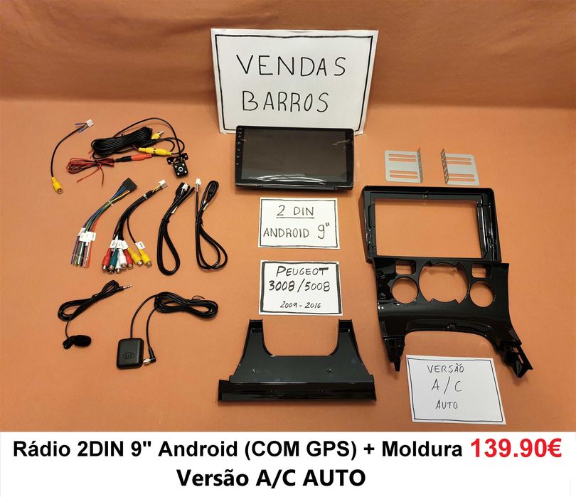 (NOVO) Rádio 2DIN 9" • PEUGEOT 3008 / 5008 • Android GPS [4+64GB]