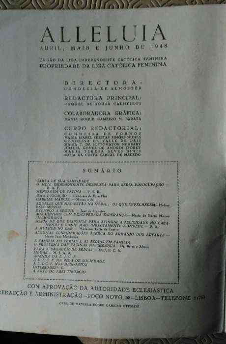 Revistas Aleluia 1947/48/48