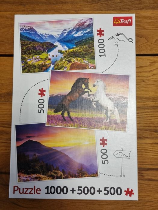Puzzle 1x1000 + 2x500 elementów Trefl Tczew • OLX.pl