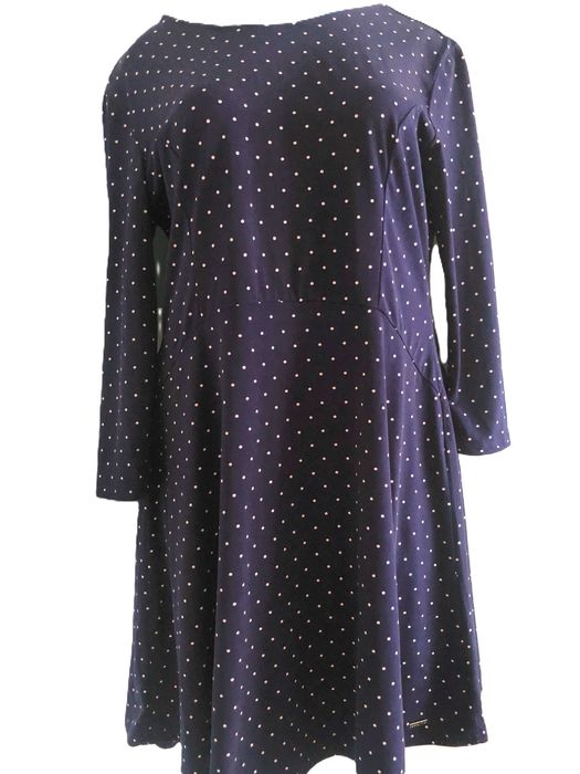 Sukienka granatowa w białe kropki