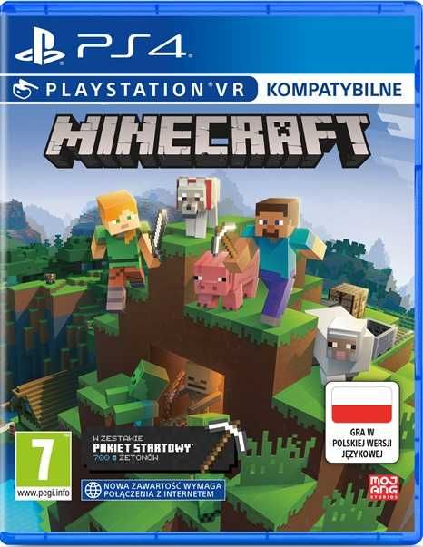 Minecraft PS5 + PS4 + Slim + Pro + VR + Pakiet Startowy = PŁYTA PL