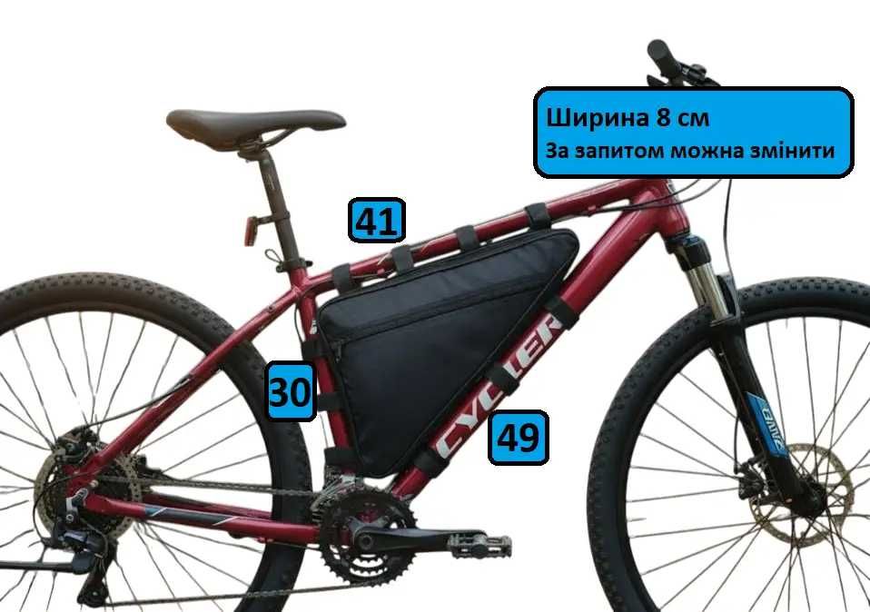 Велосумка для аккумулятора треугольная в раму велосипедная сумка подрамная для акб электровелосипеда