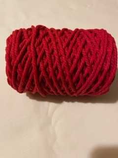 Fio macramê vermelho,100% Algodão 5mm espessura Fabricado em Portugal