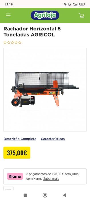 Rachador de lenha elétrico