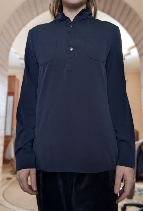 Жіноча блуза темно-синя