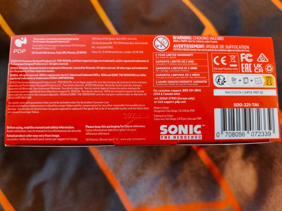 PDP SWITCH Pad przewodowy Nintendo Sonic Figurka REALMz Hedgenog Zone