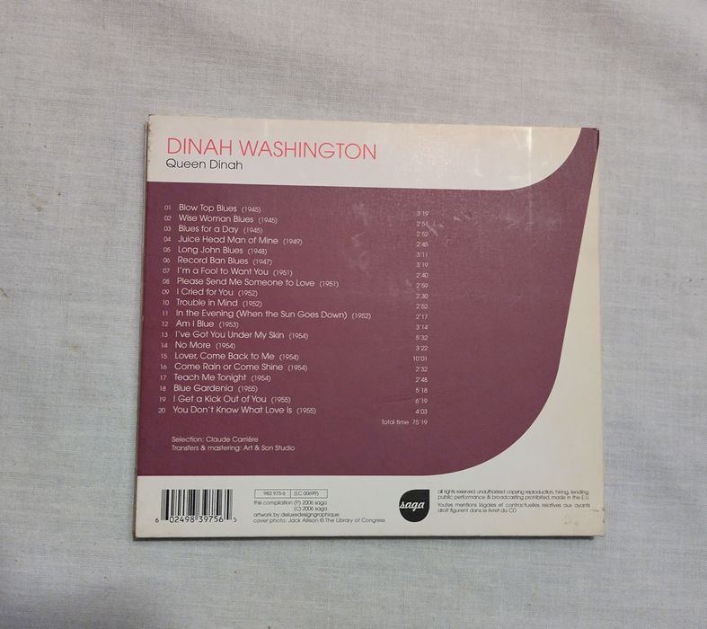 Dinah Washington CD Queen Dinah rainha do jazz