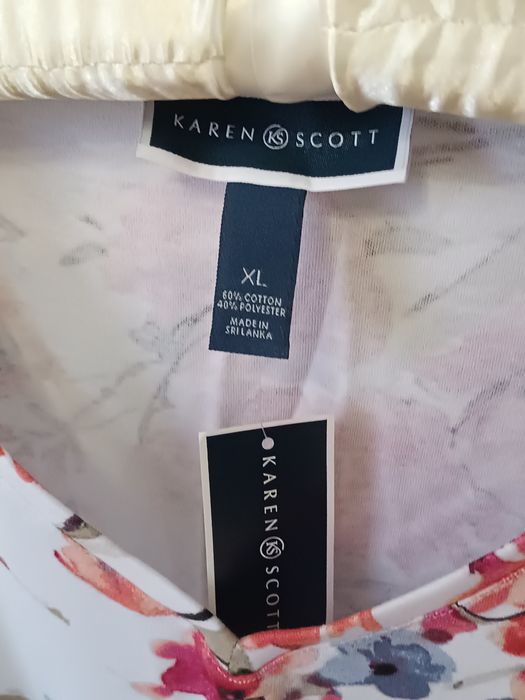 Яскрава жіноча блуза від бренду Karen Scott 
Стильна модель у ніжн