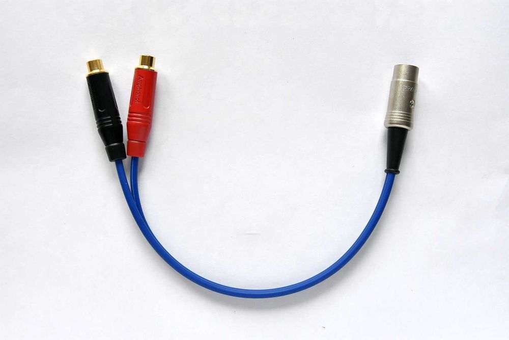Interkonekt przejściówka DIN5 do 2 RCA żeński gramofon NAIM