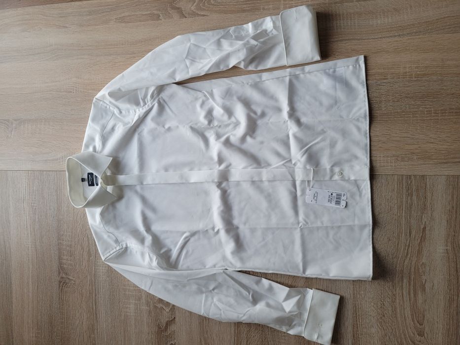 40 M L Olymp Luxor modern fit koszula męska biała 100% bawełna cotton
