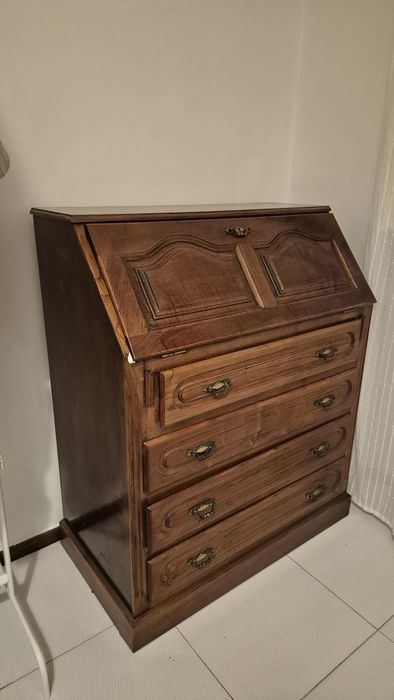 Escrivaninha antiga em Madeira com Gavetas