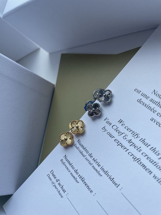 Сережки в стиле Van Cleef Ван Клиф винтажные