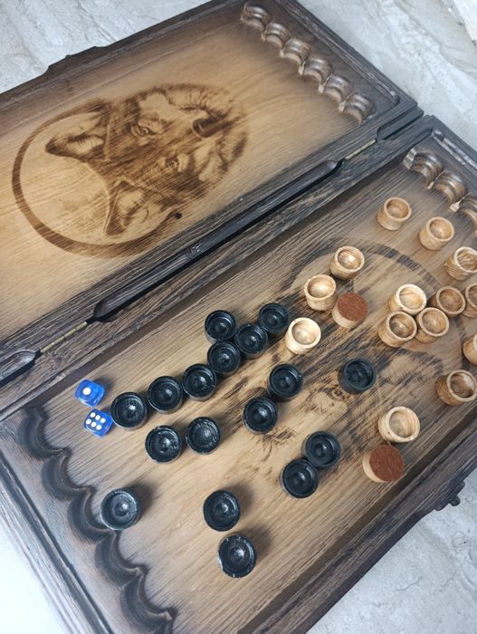 Нові дубові нарди 40х40см/Власне виробництво